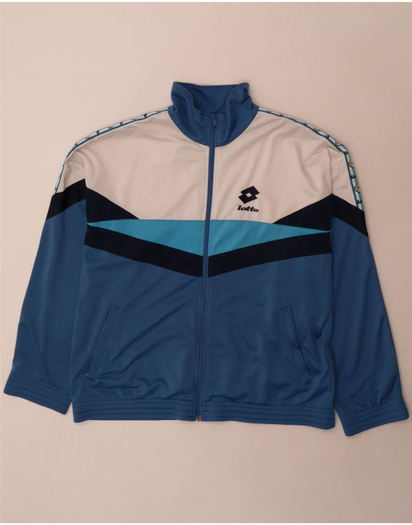 Giacca da ginnastica grafica da uomo Lotto UK 42/44 XL Blu Colourblock