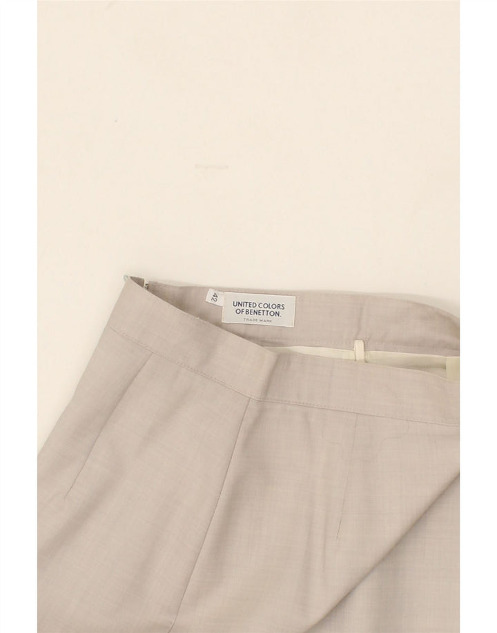 BENETTON Womens Straight Skirt IT 42 Medium W26  Grey Virgin Wool Vintage Benetton and Second-Hand Benetton from Messina Hembry 