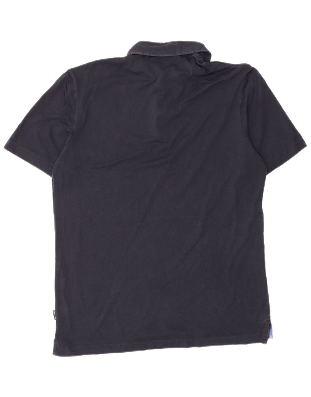 PAUL SMITH Mens Polo Shirt Large Navy Blue Cotton