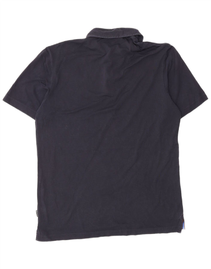 PAUL SMITH Mens Polo Shirt Large Navy Blue Cotton