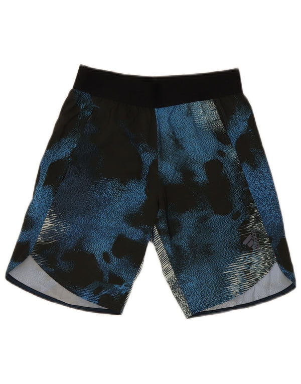 Pantaloncini sportivi Adidas da ragazzo 11-12 anni in poliestere color block blu