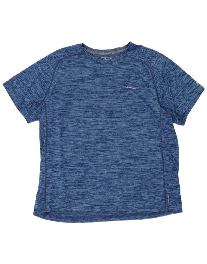 EDDIE BAUER Tricou pentru bărbați Top XL Poliester cu pături albastre