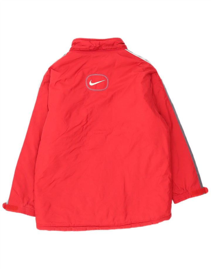 NIKE Boys Windbreaker Jacket 12-13 Years Large Red Colourblock