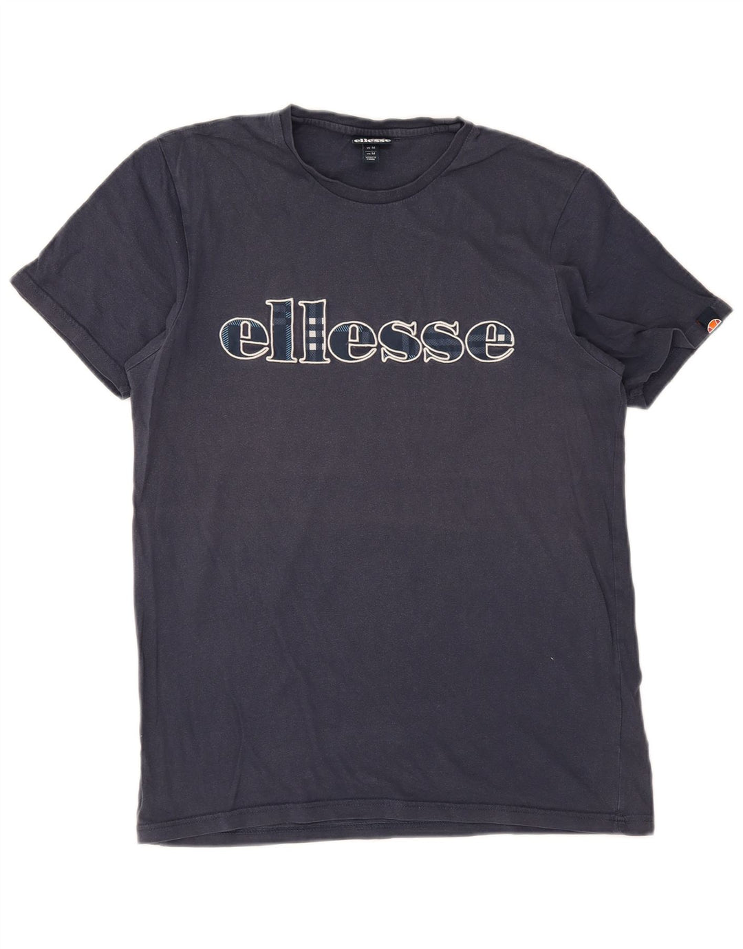 Ellesse Mens Graphic T-Shirt Top Medium Navy Blue Cotton