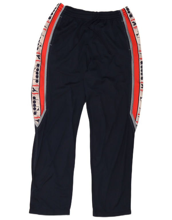 Diadora Pantalon de survêtement graphique pour homme UK 48 Bleu marine moyen Colourblock