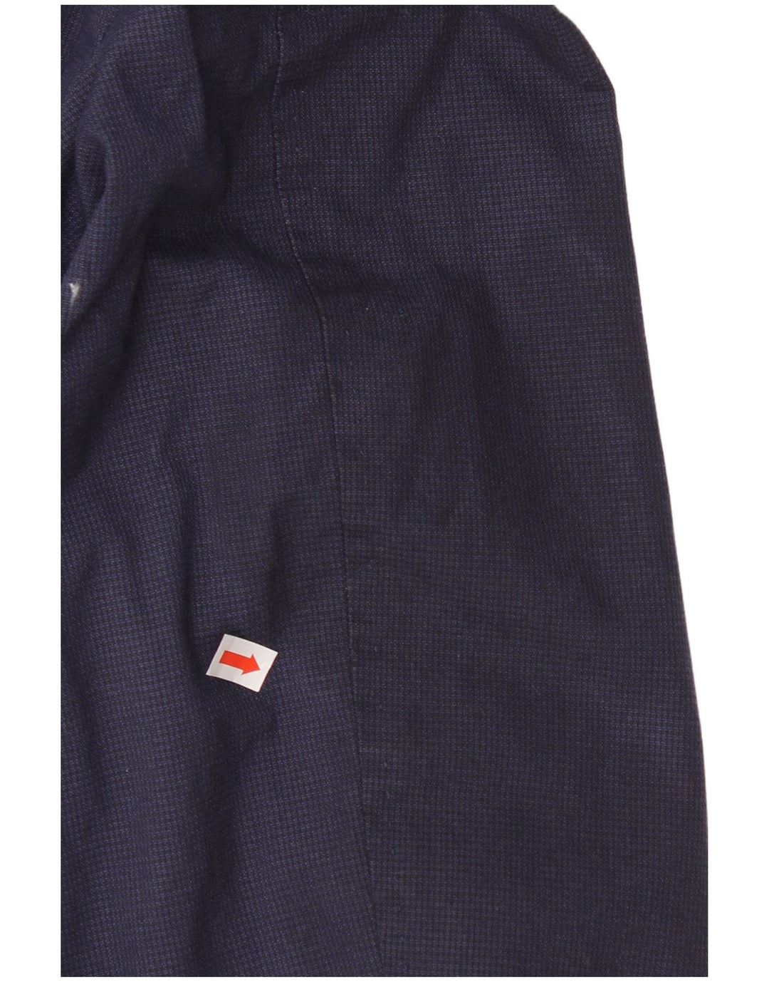 Massimo Dutti Mens 2 Button Blazer Jacket EU 52 Large Navy Blue Houndstooth