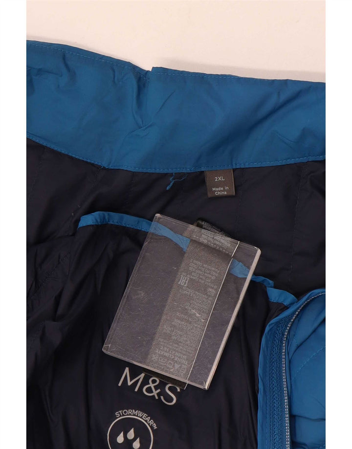 Gilet imbottito da uomo Marks & Spencer UK 44 2XL Blu poliammide