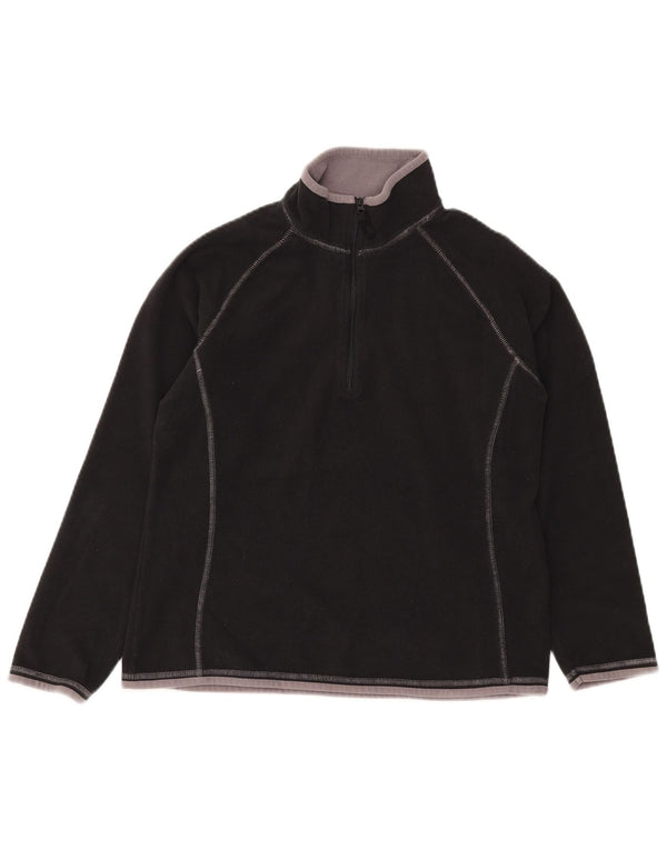Maglione in pile da donna con collo e zip Mountain Warehouse UK 14 grande nero