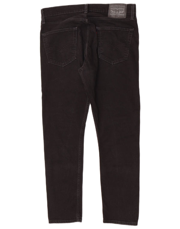 Levi's Mens 512 Slim Tapered Jeans W34 L30 Black Cotton