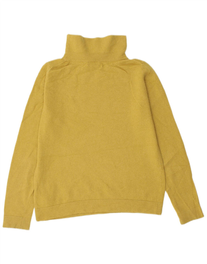 Hobbs Womens Roll Neck Jumper Sweater UK 12 Medium Yellow Wool