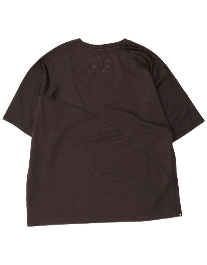 Adidas Mens Graphic T-Shirt Top Grande Poliéster Preto