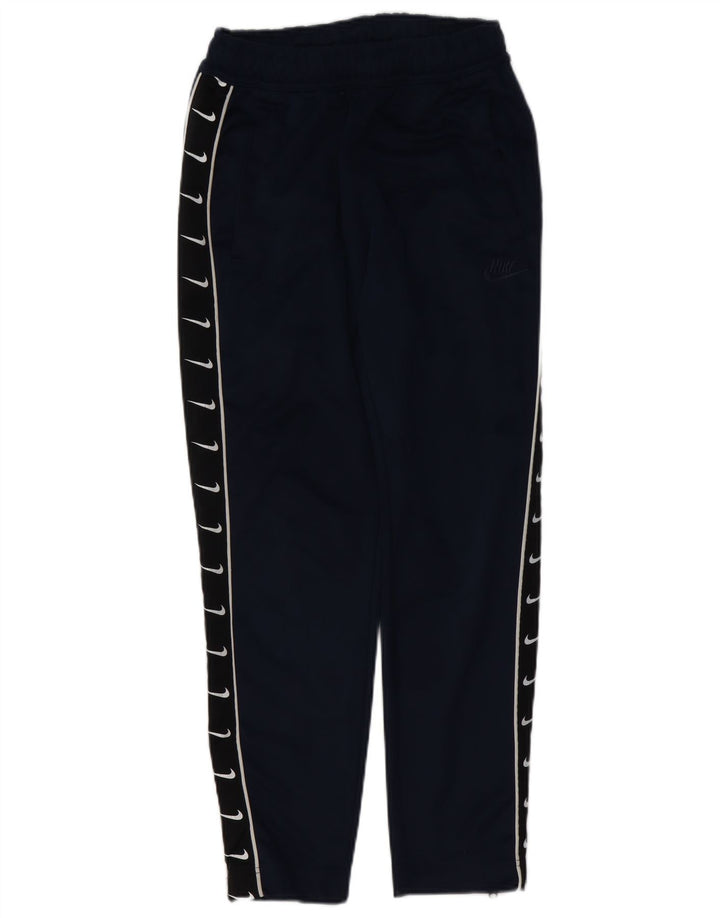 Nike Mens Graphic Tracksuit Trousers Joggers Small  Navy Blue Polyester