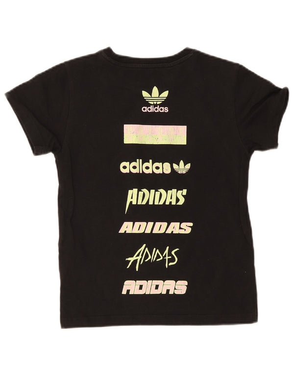 Maglietta grafica Adidas per bambina 9-10 anni in cotone nero