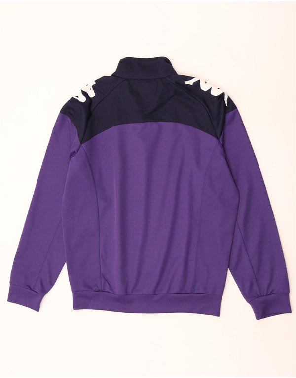 Giacca da tuta da uomo con grafica Kappa con zip e collo XL viola color block