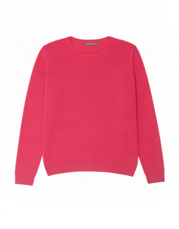 Marks & Spencer Dame Boat Neck Jumper Sweater UK 14 Medium Pink Akryl