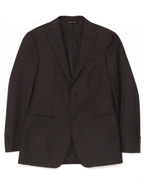 Loro Piana Herren-Blazer mit 2 Knöpfen, IT 48, Mittelschwarze Schurwolle
