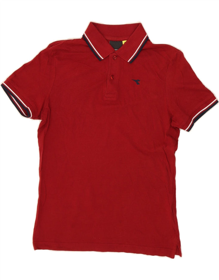 DIADORA Mens Polo Shirt Small Red Cotton Vintage Diadora and Second-Hand Diadora from Messina Hembry 