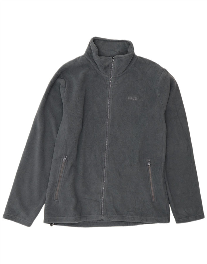 Brugi Mens Fleece Jacket UK 40 Large Grey Polyester