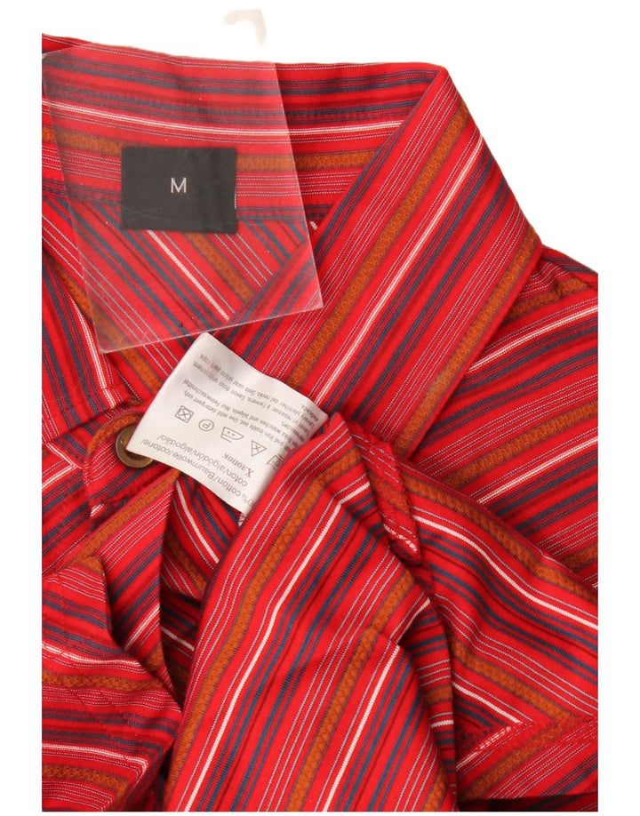 Hugo Boss Mens Shirt Medium Red Striped Cotton