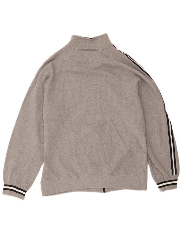 Champion Mens Tracksuit Top Jacket Large Grey Flecked Cotton
