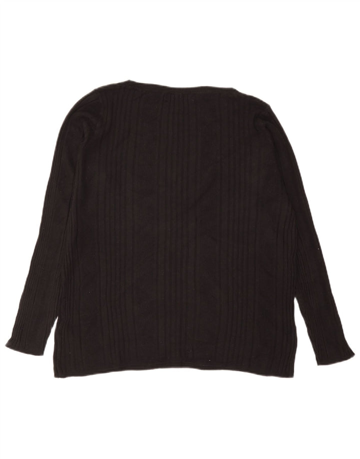 Marks & Spencer Womens Blouse Top UK 18 XL Black Viscose