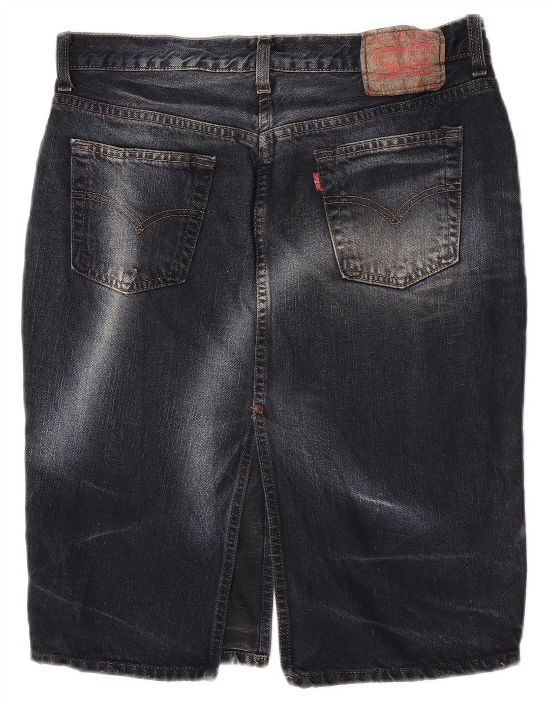 Levi's Womens Denim Skirt Large W32  Navy Blue Cotton