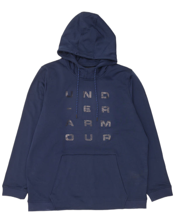 Under Armour Damen Cold Gear Graphic Hoodie Pullover UK 20 2XL Marineblau