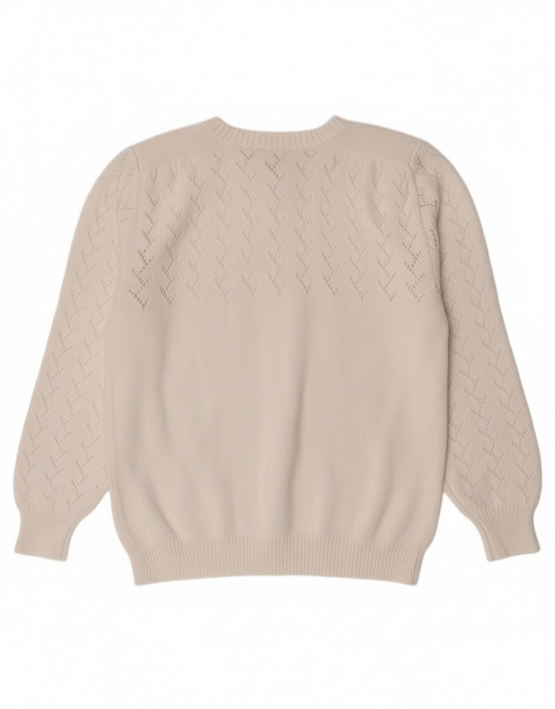 Vintage Womens Cardigan Sweater UK 14 Medium White