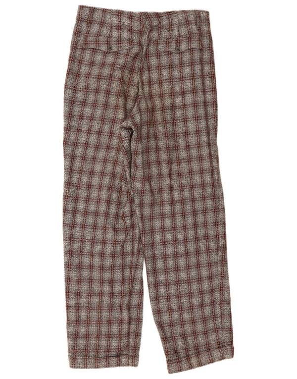 Vintage Mens Pegged Chino Trousers IT 50 Large W32 L32 Grey Check