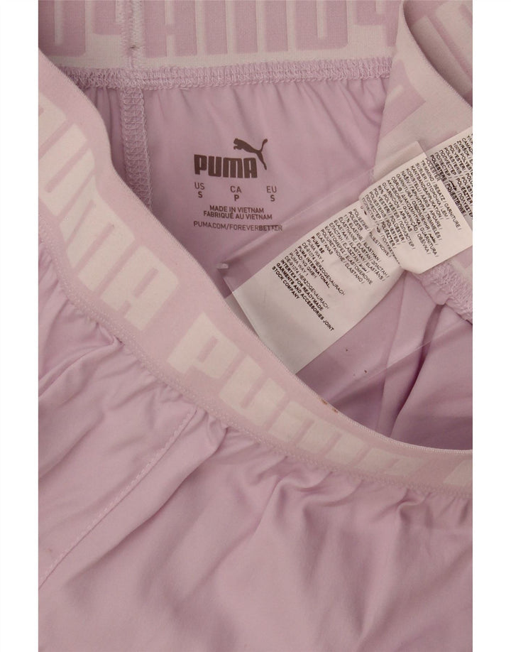 PUMA Womens Graphic Sport Shorts UK 10 Small Pink Polyester