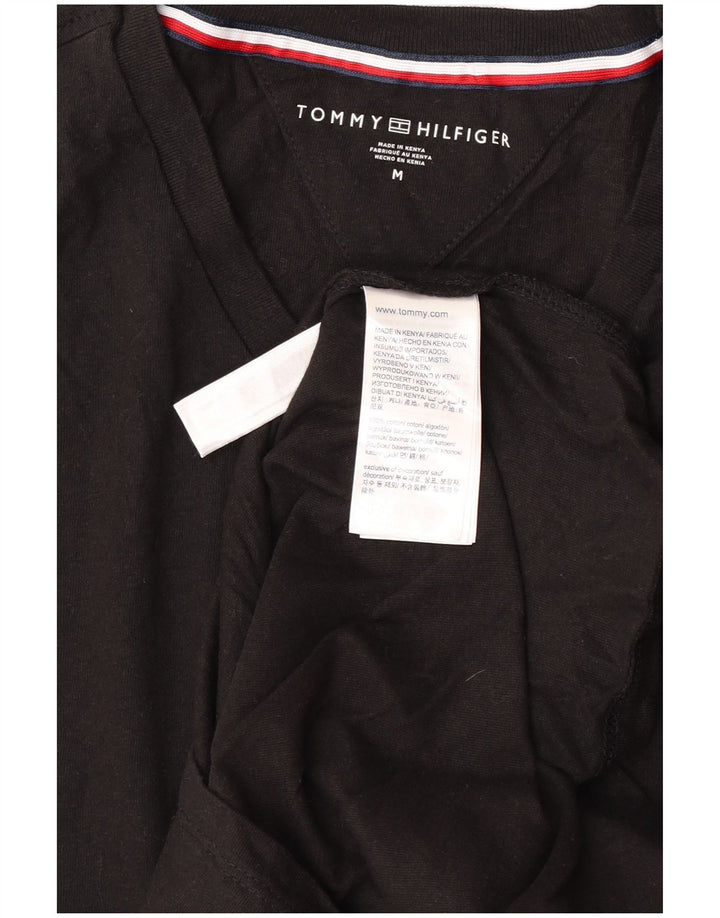 Tommy Hilfiger Mens T-Shirt Top Medium Black Cotton