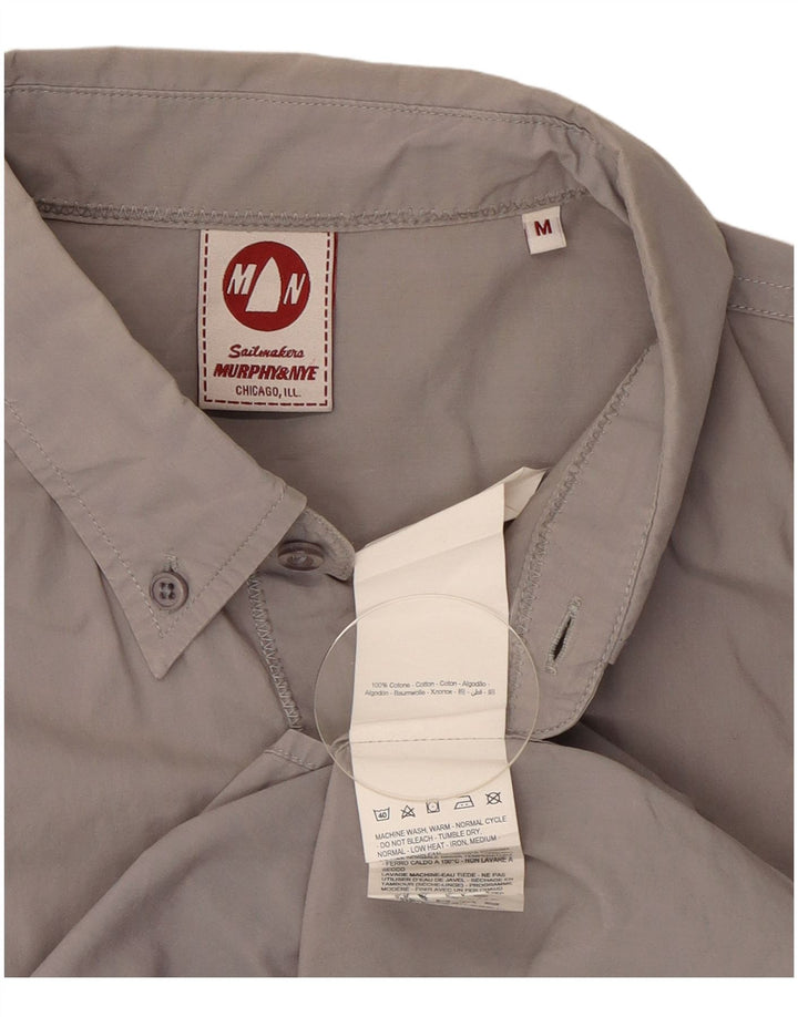 Murphy & Nye Mens Short Sleeve Shirt Medium Grey Cotton