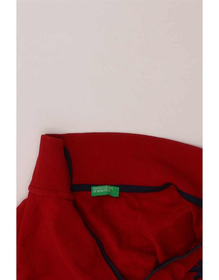 BENETTON Boys Tracksuit Top Jacket 8-9 Years Large Red Cotton Vintage Benetton and Second-Hand Benetton from Messina Hembry 
