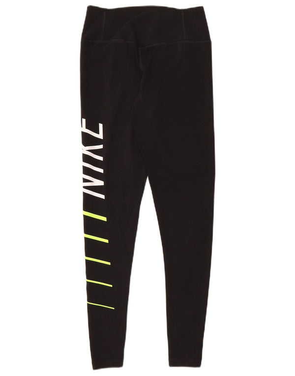 Женские леггинсы с рисунком Nike Dri Fit UK 4 XS, черный хлопок