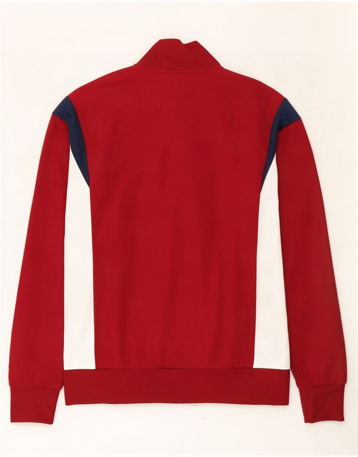 Adidas Mens Tracksuit Top Jacket Medium Burgundy Colourblock