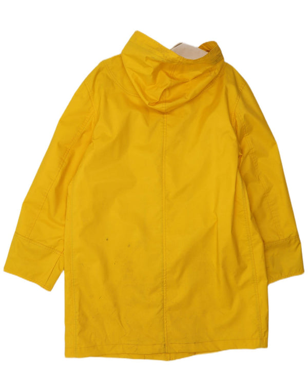 Vintage hombres con capucha impermeable Reino Unido 42 XL amarillo