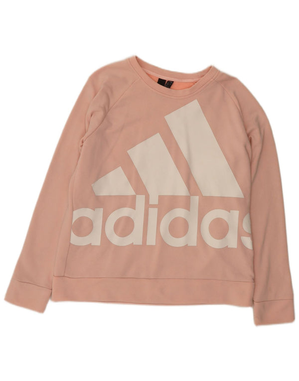 Felpa grafica da donna Adidas Jumper UK 20/22 XL Cotone rosa
