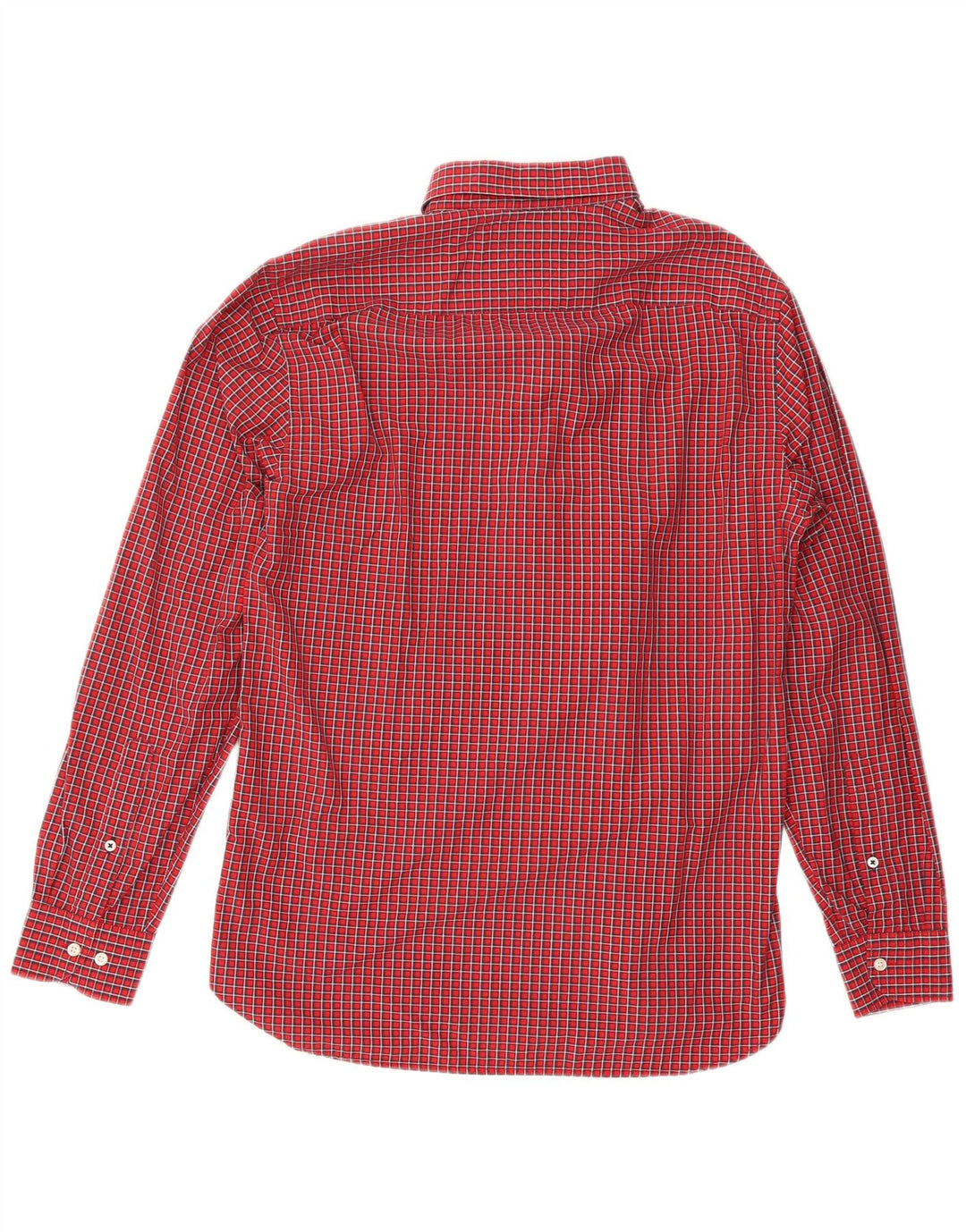 TOMMY HILFIGER Mens Flannel Shirt Medium Red Check Cotton 80s