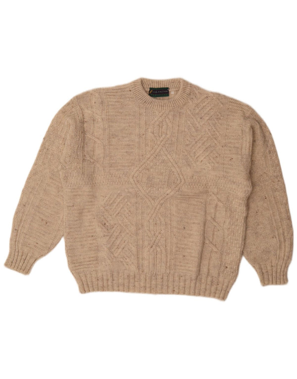 Luca D'altieri Herre Loose Fit Jumper Sweater IT 50 Medium Beige