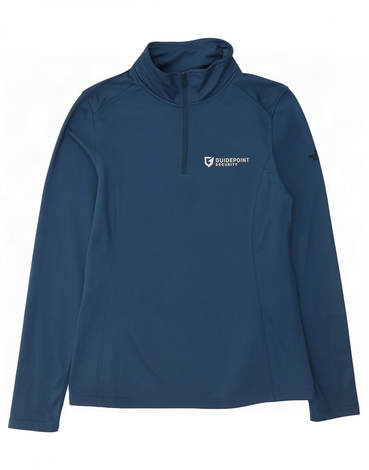 The North Face Haut de survêtement à col zippé pour femme UK 10 Small Bleu marine