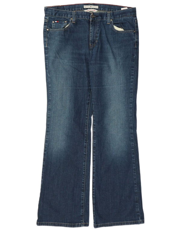 Tommy Hilfiger Womens Low Waist Flared Jeans US 12 Large W34 L32 Blue