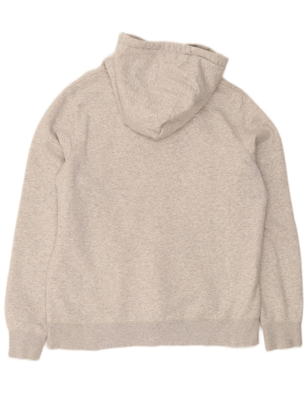 Jack Wills Womens Graphic Hoodie Jumper UK 16 Large Grey Flecked Cotton