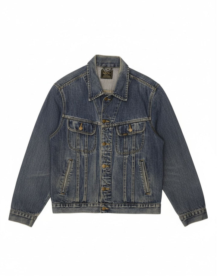 LEE Veste en jean pour homme UK 40 Large Bleu Coton
