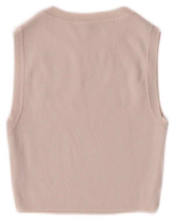 Zara Damen Crop Vest Top UK 8 Small Weiße Viskose