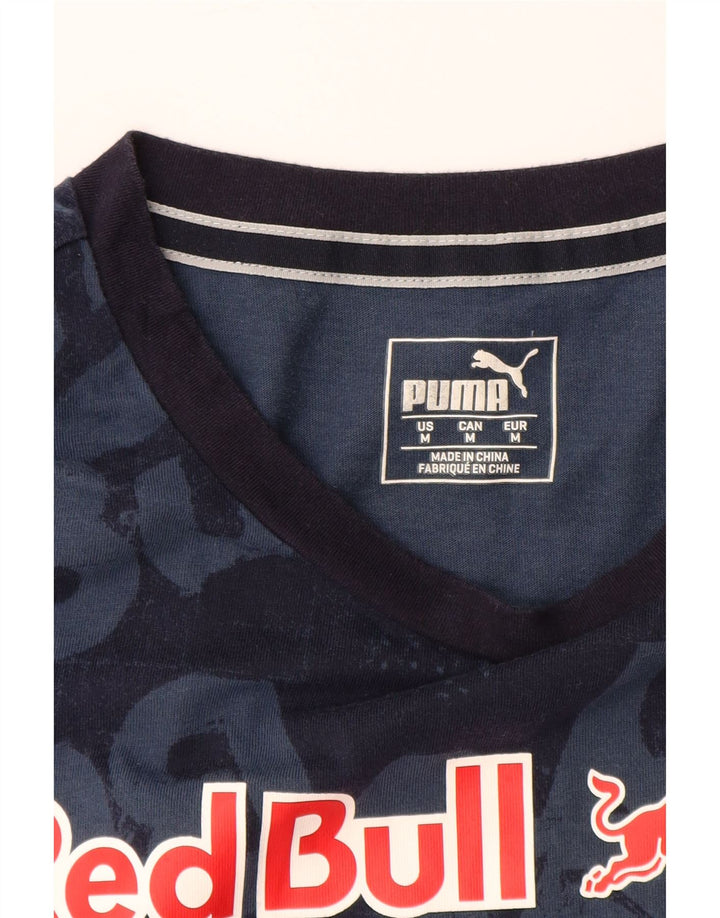 PUMA Mens Graphic T-Shirt Top Medium Navy Blue Cotton Vintage Puma and Second-Hand Puma from Messina Hembry 