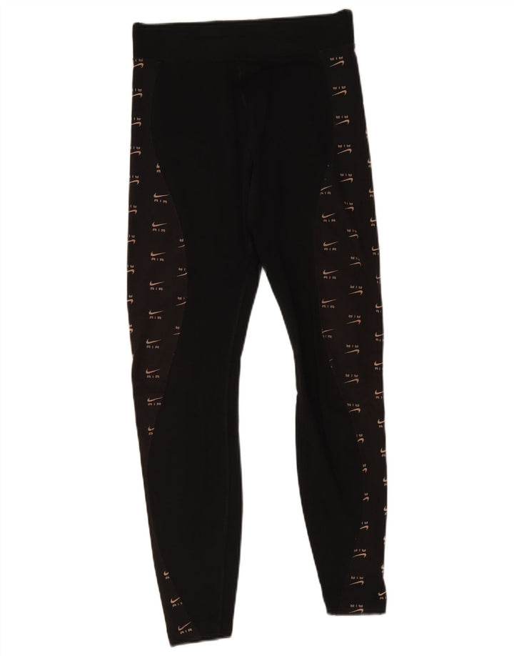 Nike Grafiske Leggings til kvinder UK 10 Lille Sort
