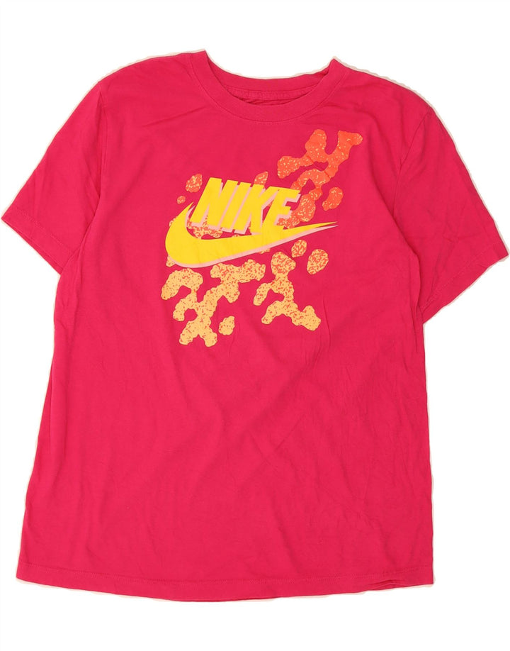 NIKE Womens Graphic T-Shirt Top UK 14 Medium Pink Vintage Nike and Second-Hand Nike from Messina Hembry 