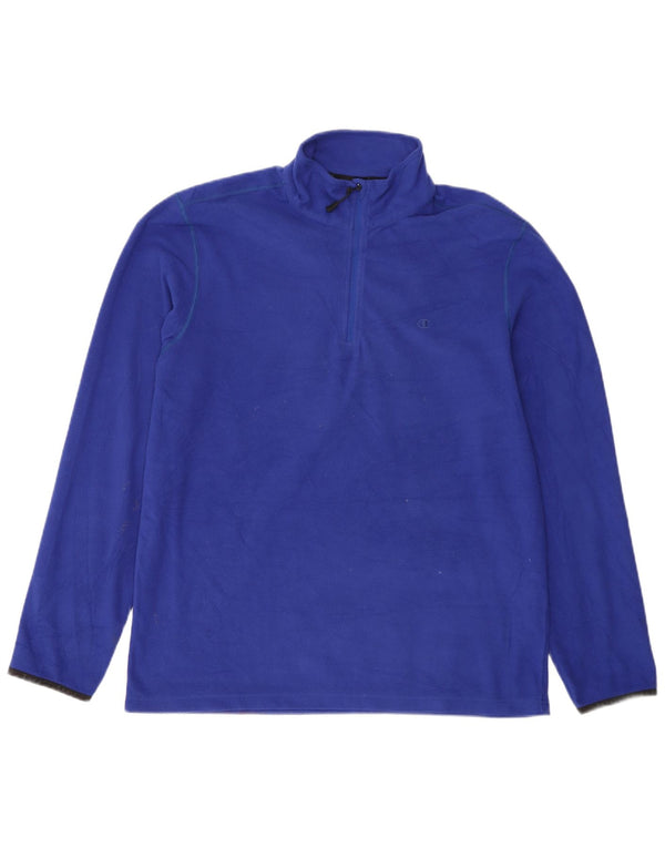 Champion Pull polaire à col zippé pour homme XL Bleu