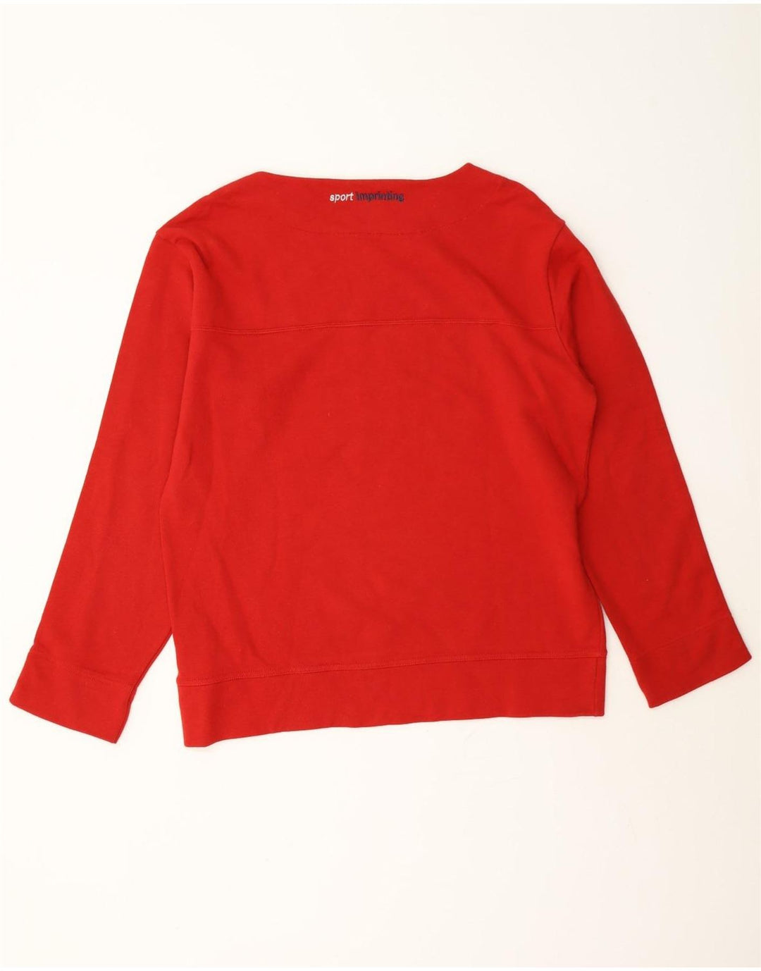 Playlife Womens Sweatshirt Jumper UK 14 Medium Red Cotton