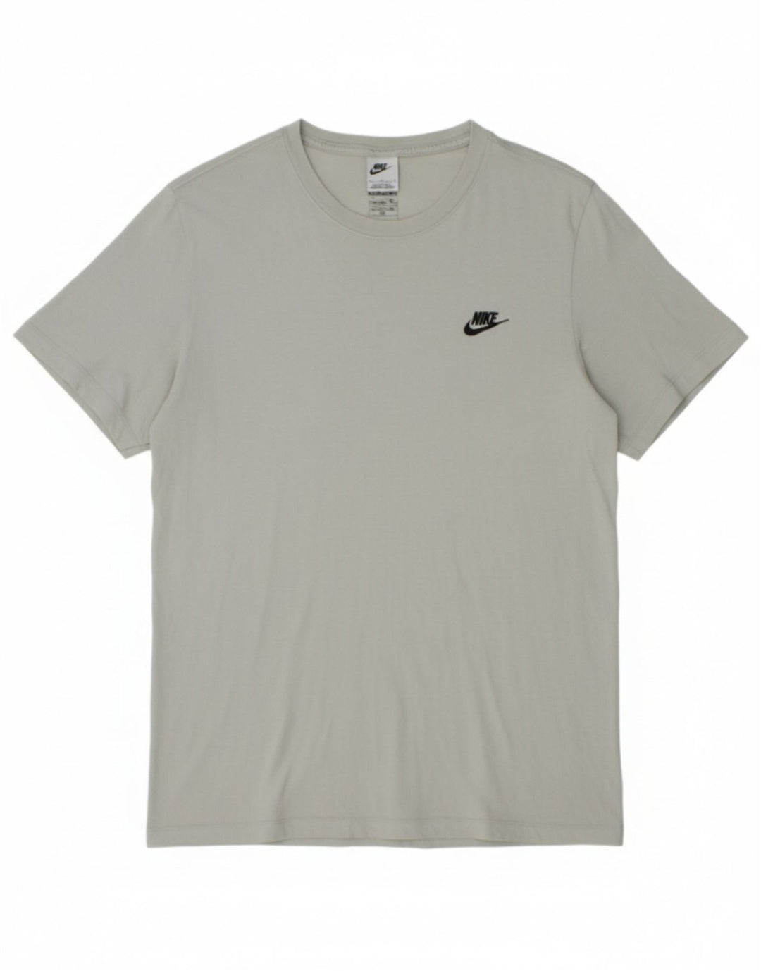 NIKE Mens T-Shirt Top Large Grey Cotton